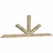 Ekena Millwork Saratoga Rough Sawn Timber Gable Bracket, Douglas Fir, 108"W x 31 1/2"H x 4"D x 4"F, 7/12 Pitch GBW108X31X0404SAR00RDF - alternate 5